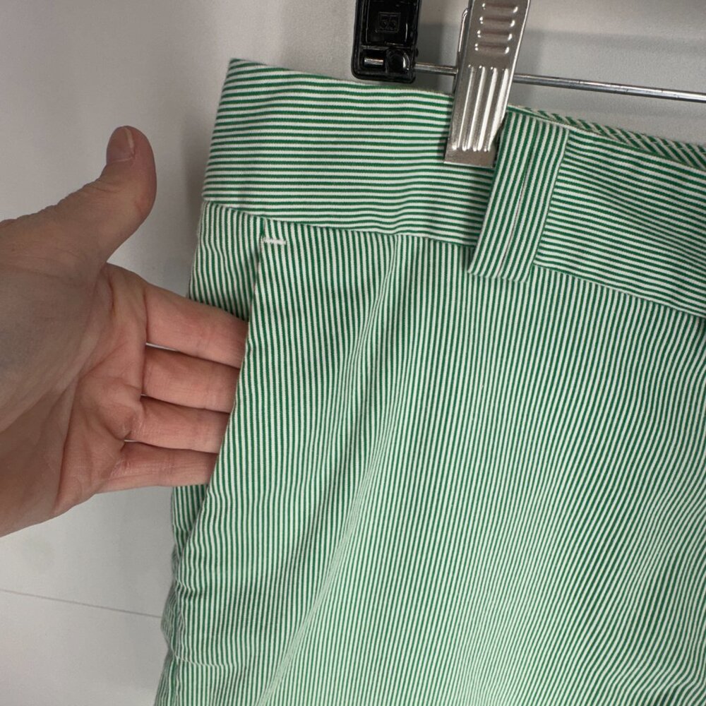Banana Republic Martin Fit Tailored Shorts in Verde Microstripe - Picture 5 of 10